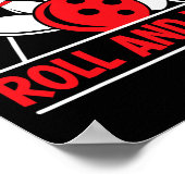 Rol En Win Bowling Speler Grappige Bowler Poster (Hoek)