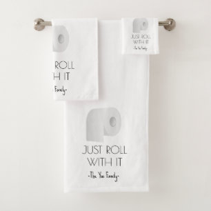 "Rol er gewoon mee" Sarcastisch toiletpapier ontwe Bad Handdoek