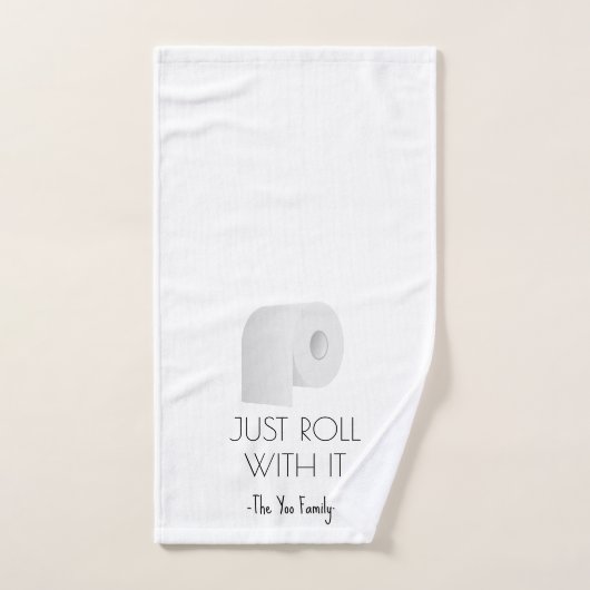 "Rol er gewoon mee" Sarcastisch toiletpapier ontwe Bad Handdoek (Handdoek)