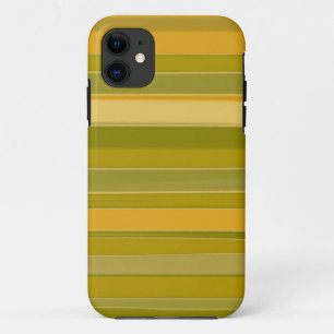 Rol, geel en olijfstrepen naadloze grafische kunst iPhone 11 hoesje