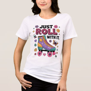 Rol gewoon met IT-Schaatsen Tri-Blend Shirt