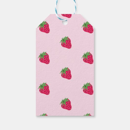 Rol Glitter Strawberry Pink Cadeaulabel (Achterkant)