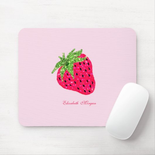 Rol Glitter Strawberry Pink Muismat (Met muis)