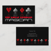 Rol, goochelaar, entertainmentkaart visitekaartje (Voorkant / Achterkant)