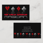 Rol, goochelaar, entertainmentkaart visitekaartje (Voorkant / Achterkant)