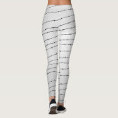Rol grijs wit en zwart prikkeldraad leggings (Achterkant)