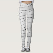 Rol grijs wit en zwart prikkeldraad leggings (Voorkant)