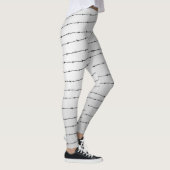 Rol grijs wit en zwart prikkeldraad leggings (Rechts)