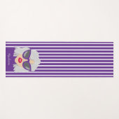 Rol grijze vrouw met bril aangepaste naam yogamat (Voorkant (horizontaal))