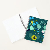 Rol groene schilderplaatsnaam Yoga Exercise-laptop Notitieboek (Binnen)