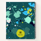 Rol groene schilderplaatsnaam Yoga Exercise-laptop Notitieboek (Achterkant)