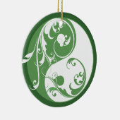 Rol groene yin & Yang Ornament (Rechts)