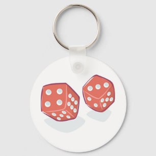 Rol het Rood dobbelen Sleutelhanger