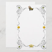 Rol honingbijen briefpapier (Voorkant / Achterkant)