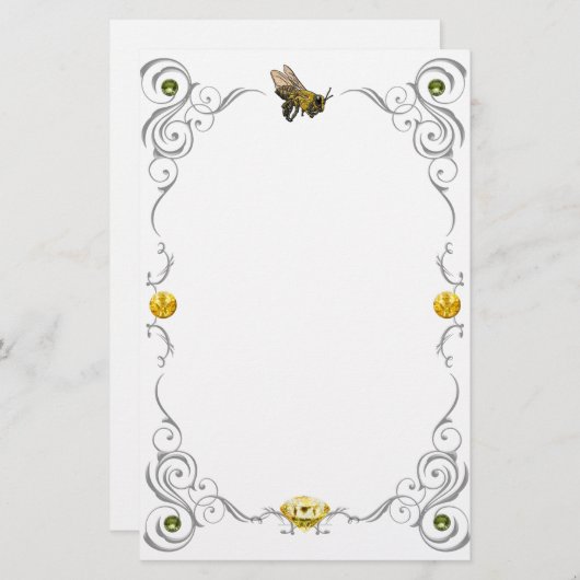 Rol honingbijen briefpapier (Voorkant / Achterkant)