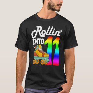 Rol in 11  Vrouwen Schaatsen Rollerskates Verjaard T-shirt