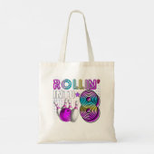 Rol in 8 Bowling Birthday Party 8th Birthday Tote Bag (Achterkant)