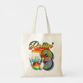 Rol in 8 Bowling Birthday Party 8th Birthday Tote Bag (Achterkant)