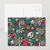 Rol in bloemen aankondigingskaart (Voorkant / Achterkant)