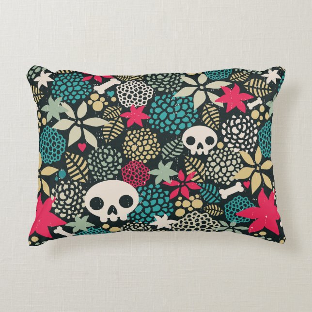 Rol in bloemen accent kussen (Voorkant)