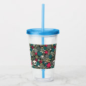 Rol in bloemen acryl drinkbeker (Voorkant)