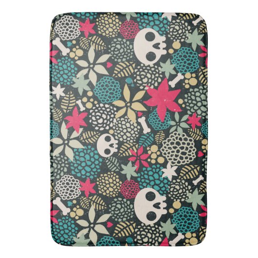 Rol in bloemen badmat (Voorkant Verticaal)