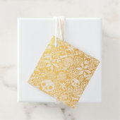 Rol in bloemen bedankjes labels (Met doos)