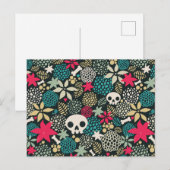 Rol in bloemen briefkaart (Voorkant / Achterkant)