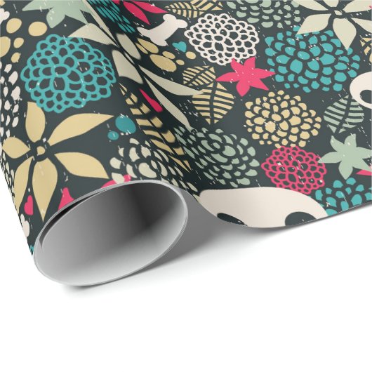 Rol in bloemen cadeaupapier (Rol Hoek)