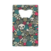 Rol in bloemen creditkaart flessenopener (Achterkant)