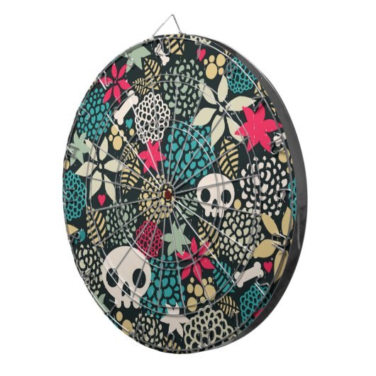 Rol in bloemen dartbord (Voorkant Rechts)