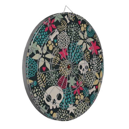 Rol in bloemen dartbord (Voorkant Links)