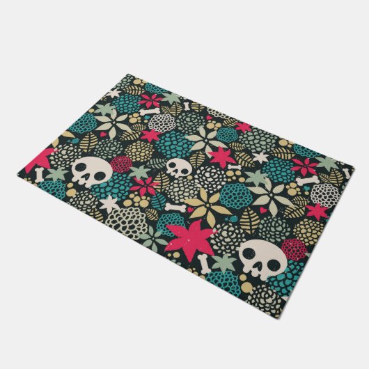 Rol in bloemen deurmat (Schuin)