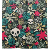 Rol in bloemen douchegordijn (Voorkant)