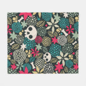 Rol in bloemen fleece deken (Voorkant (Horizontaal))