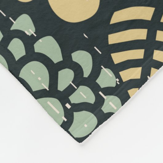 Rol in bloemen fleece deken (Hoek)