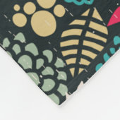 Rol in bloemen fleece deken (Hoek)