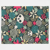 Rol in bloemen fleece deken (Voorkant (Horizontaal))