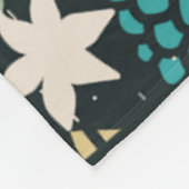 Rol in bloemen fleece deken (Hoek)