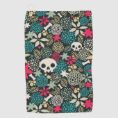 Rol in bloemen golfhanddoek (Voorkant)