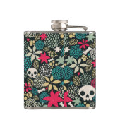 Rol in bloemen heupfles (Achterkant)