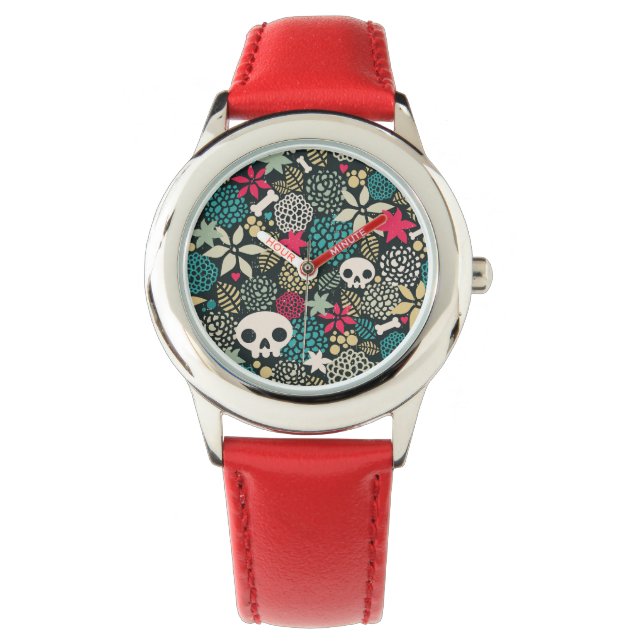 Rol in bloemen horloge (Voorkant)