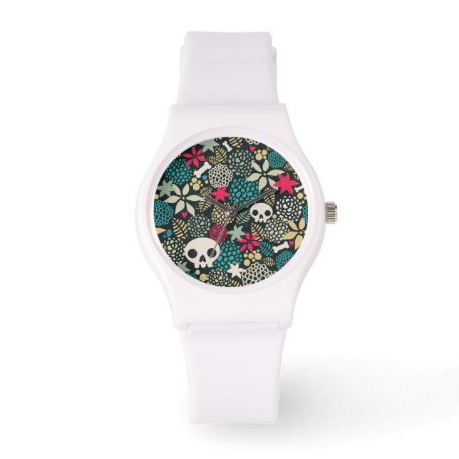 Rol in bloemen horloge (Voorkant)