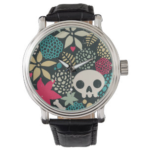 Rol in bloemen horloge
