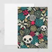 Rol in bloemen kaart (Voorkant / Achterkant)