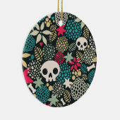 Rol in bloemen keramisch ornament (Rechts)