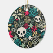 Rol in bloemen keramisch ornament (Links)