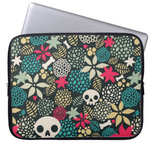 Rol in bloemen laptop sleeve