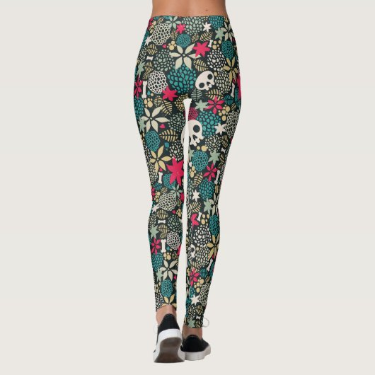Rol in bloemen leggings (Achterkant)