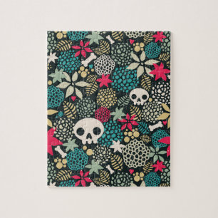 Rol in bloemen legpuzzel